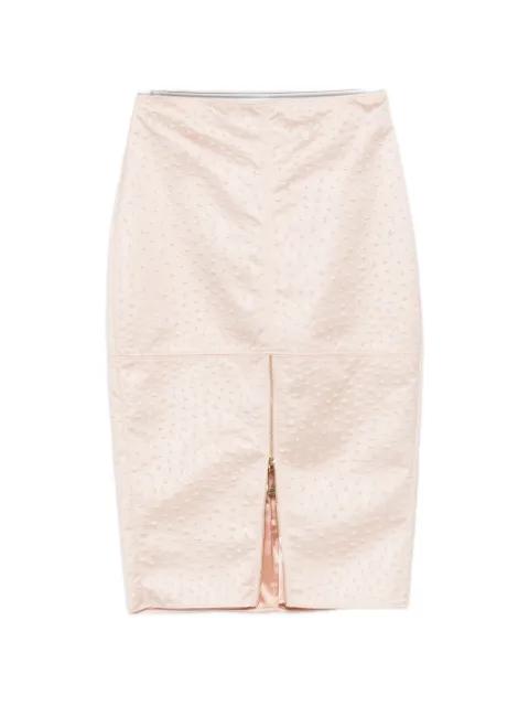 embossed zip skirt by ELISABETTA FRANCHI