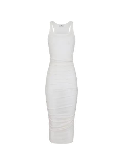 embroidered draping midi dress by ELISABETTA FRANCHI