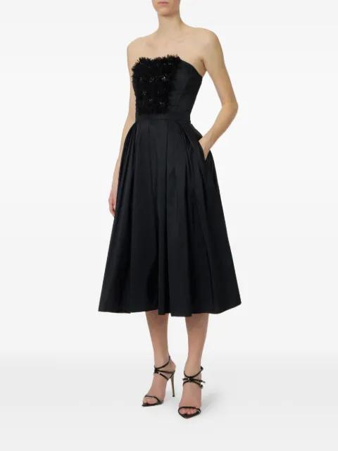 embroidered floral-appliqué midi dress by ELISABETTA FRANCHI