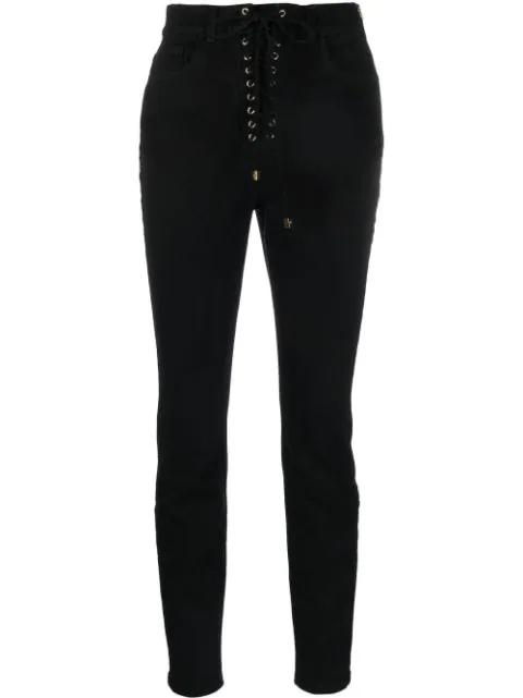 eyelet-detailing skinny jeans by ELISABETTA FRANCHI
