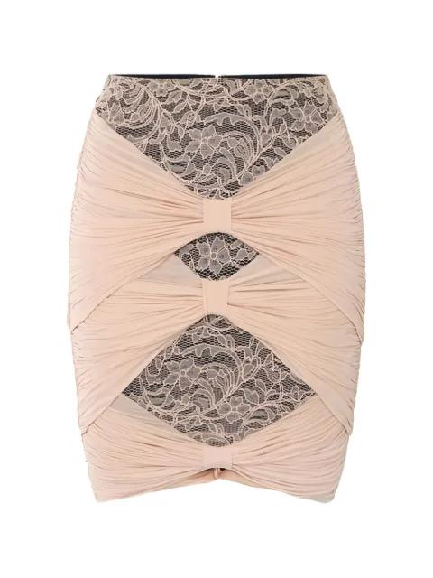 floral lace draped short skirt by ELISABETTA FRANCHI