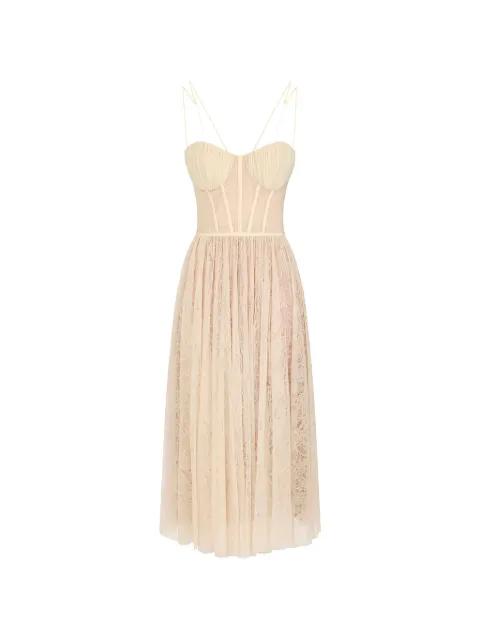 floral-lace midi dress by ELISABETTA FRANCHI