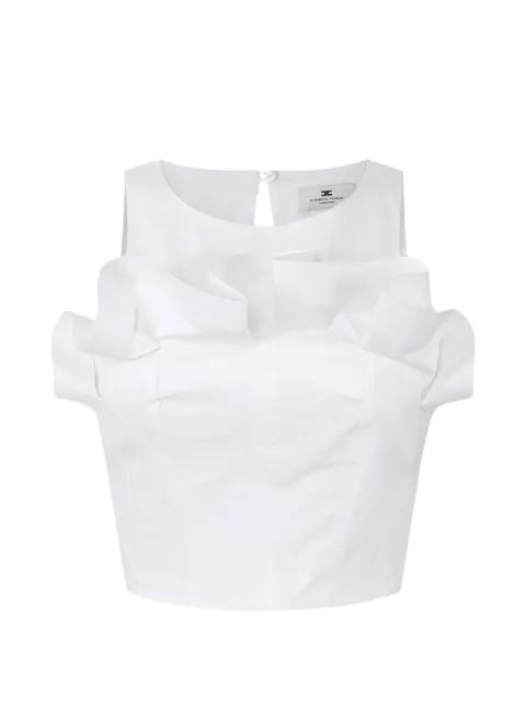 flounce crew neck top by ELISABETTA FRANCHI