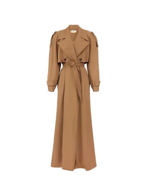 flowing gabardine trench coat by ELISABETTA FRANCHI