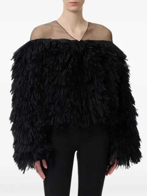 frayed-effect jacket by ELISABETTA FRANCHI