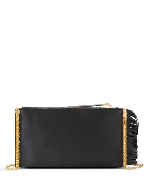 fringed-design chain-strap leather shoulder bag by ELISABETTA FRANCHI