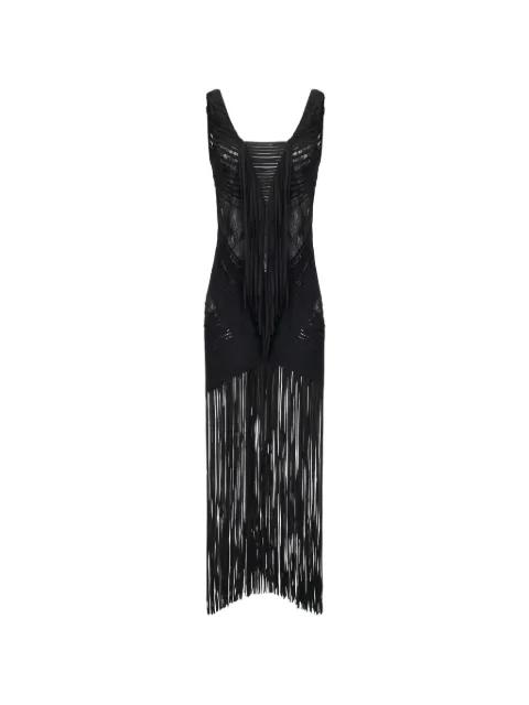 fringed midi dress by ELISABETTA FRANCHI