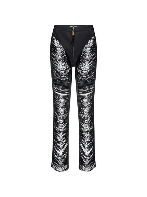 fringed nappa leather trousers by ELISABETTA FRANCHI