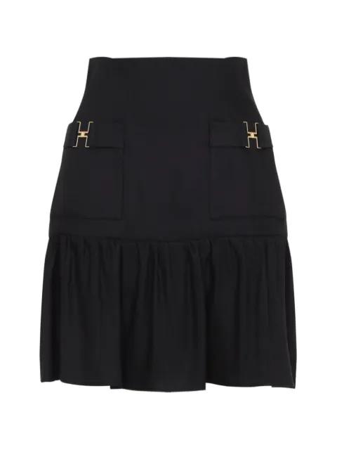 front-pockets ruffled mini skirt by ELISABETTA FRANCHI