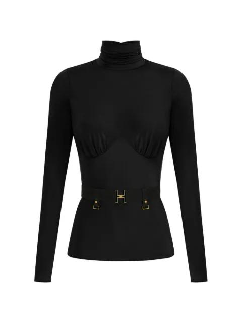 gathered-detail belt top by ELISABETTA FRANCHI
