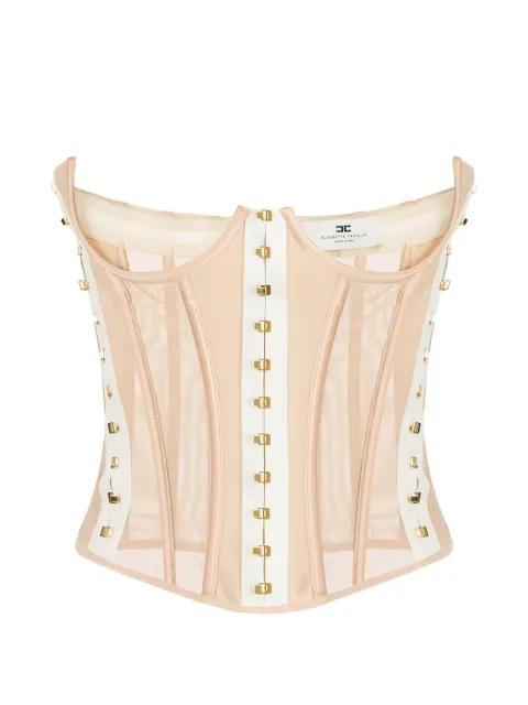 geometric cuts bustier top by ELISABETTA FRANCHI