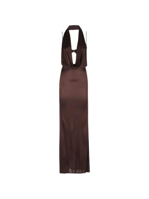 halter cowl neck dress by ELISABETTA FRANCHI