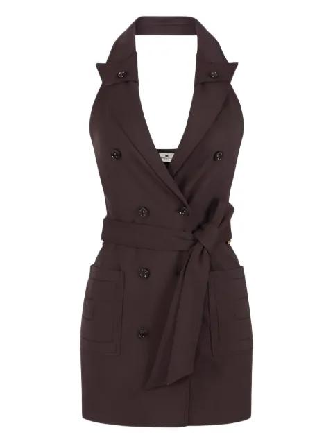halterneck belted mini dress by ELISABETTA FRANCHI
