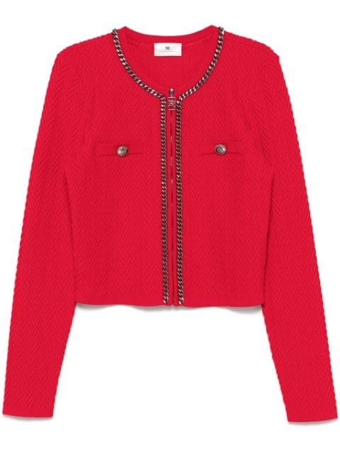 herringbone-stitch cardigan by ELISABETTA FRANCHI