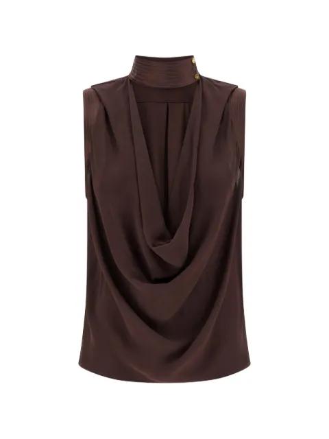 high-neck draped top by ELISABETTA FRANCHI