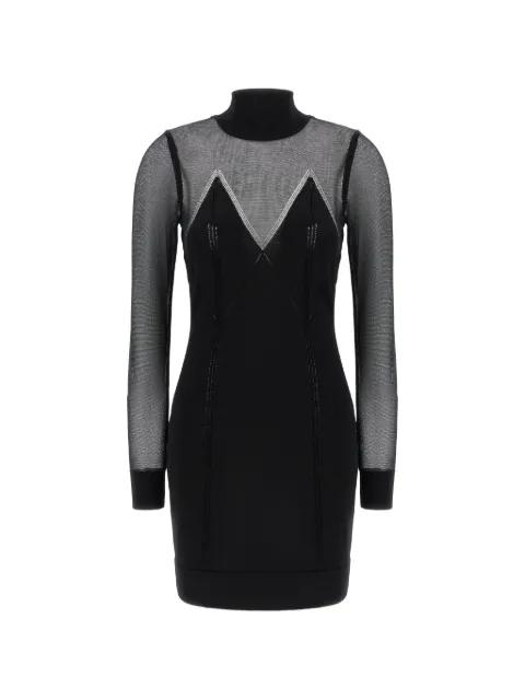 high-neck long-sleeves mini dress by ELISABETTA FRANCHI