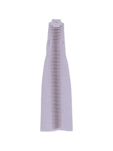 high-neck striped maxi dress by ELISABETTA FRANCHI