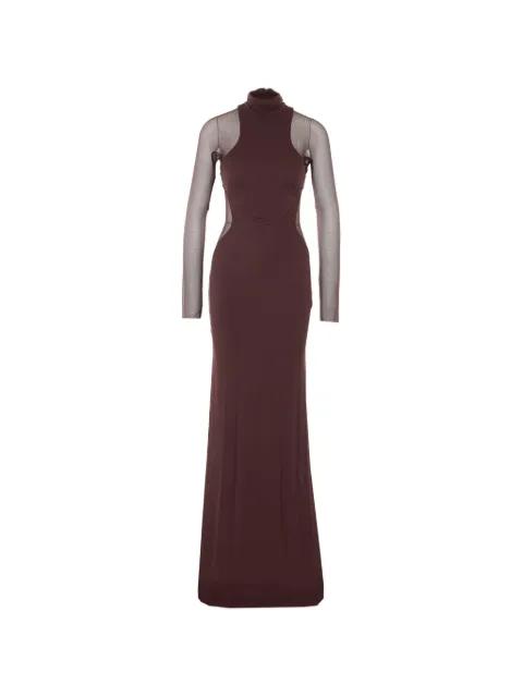 high-neck transparent-sleeves dress by ELISABETTA FRANCHI