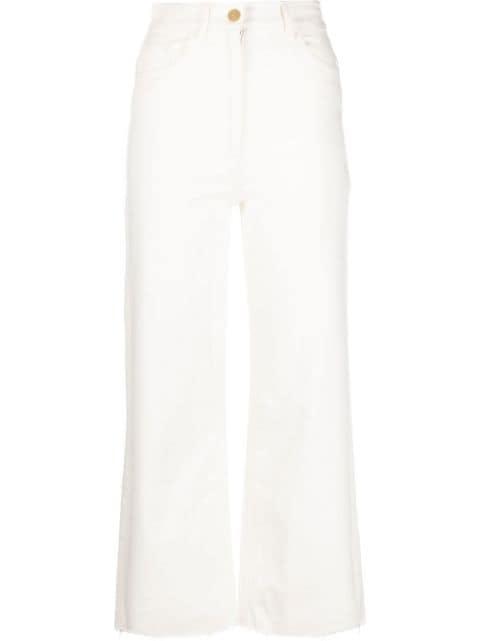 high-waisted cropped jeans by ELISABETTA FRANCHI