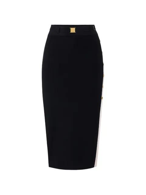 knit side-slit midi skirt by ELISABETTA FRANCHI