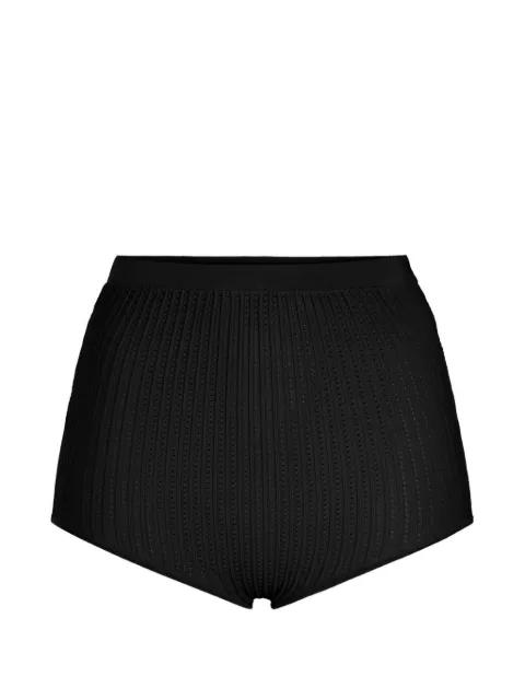 knit tubular-trimmings shorts by ELISABETTA FRANCHI