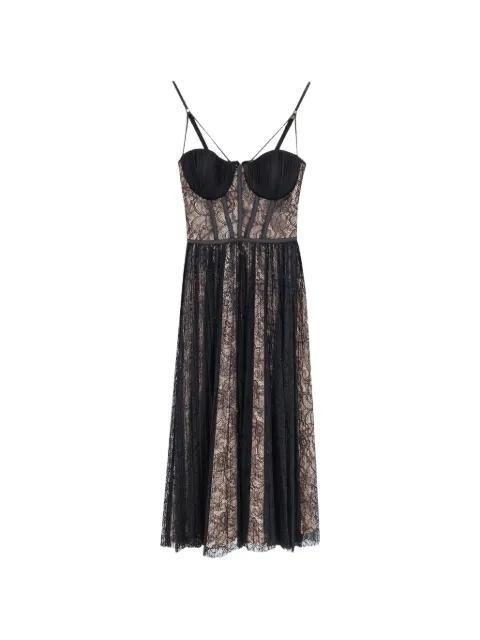 lace-panelled corset-style dress by ELISABETTA FRANCHI