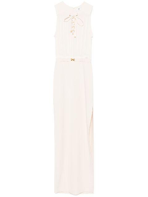 lace-up detail dress by ELISABETTA FRANCHI