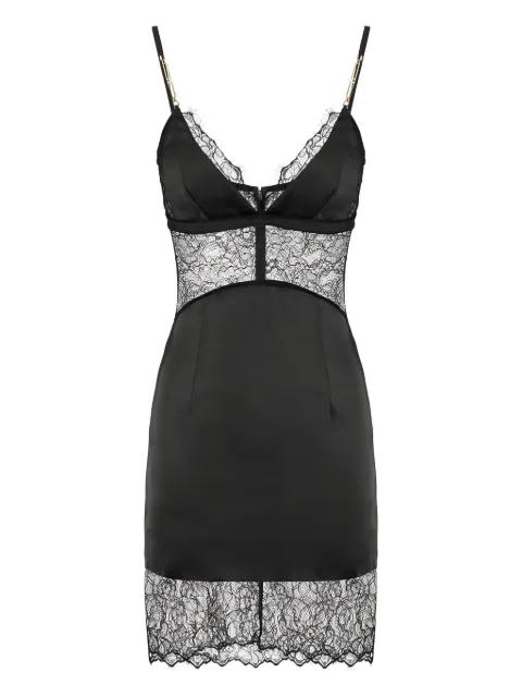 laced chain-straps mini dress by ELISABETTA FRANCHI laced chain-straps mini dress by ELISABETTA FRANCHI