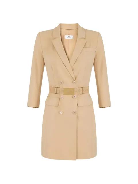 lapel belted mini dress by ELISABETTA FRANCHI