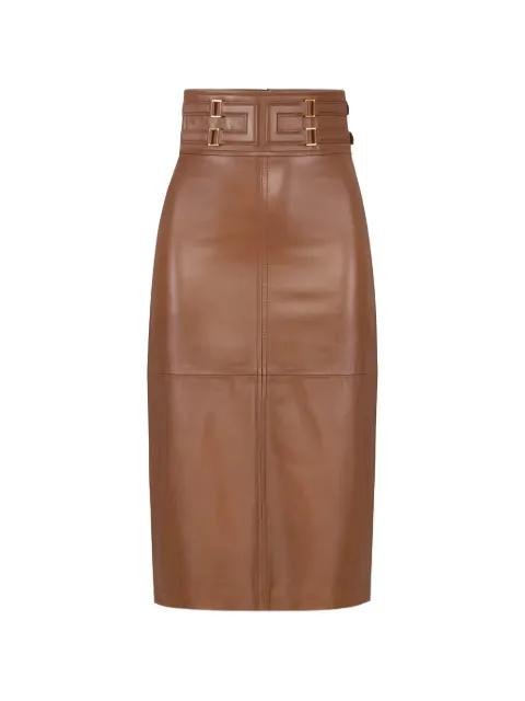 leather midi skirt by ELISABETTA FRANCHI