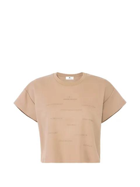 lettering-patch T-shirt by ELISABETTA FRANCHI