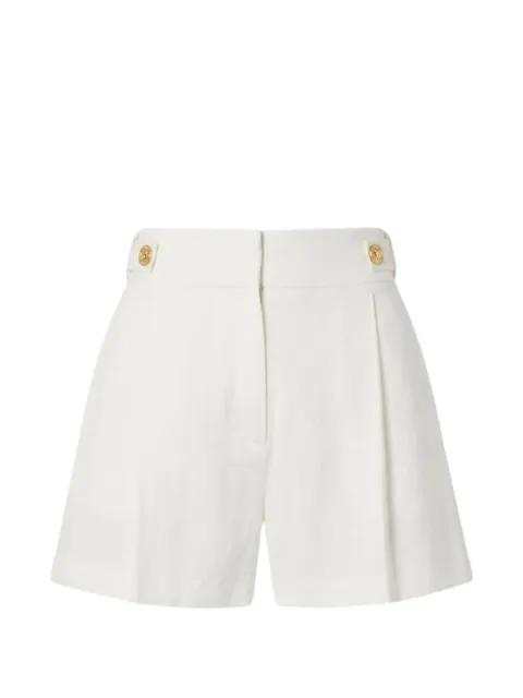 logo-button pleated shorts by ELISABETTA FRANCHI