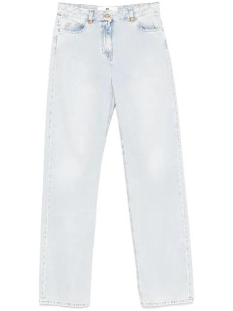logo-detailed wide jeans by ELISABETTA FRANCHI