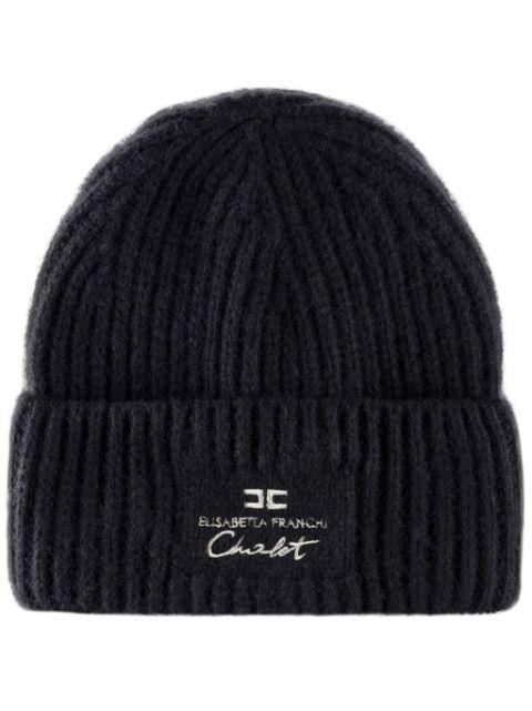 logo-embroidered beanie hat by ELISABETTA FRANCHI