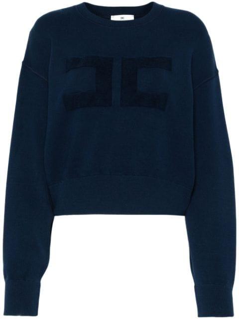 logo-embroidered cropped sweatshirt by ELISABETTA FRANCHI