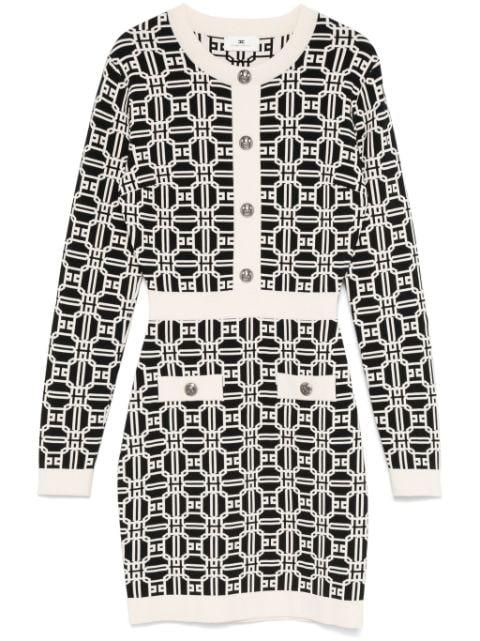 logo-jacquard mini dress by ELISABETTA FRANCHI