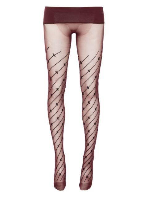 logo-jacquard tights by ELISABETTA FRANCHI