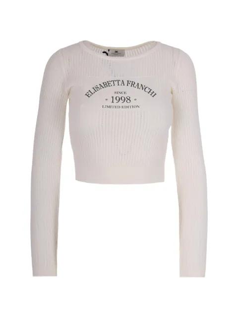 logo knitted top by ELISABETTA FRANCHI