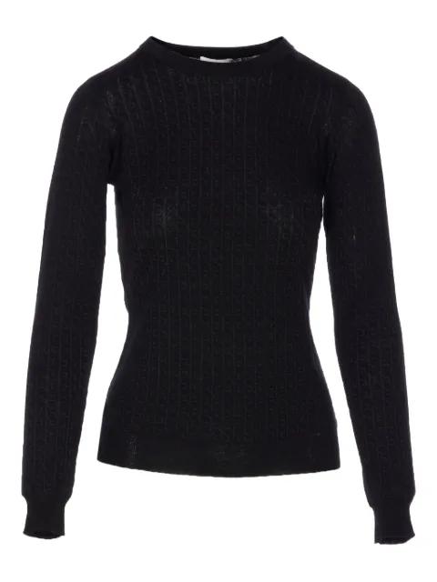 logo-pattern crew-neck sweater by ELISABETTA FRANCHI