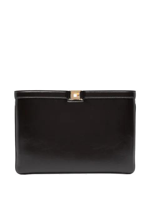 logo-plaque clutch bag by ELISABETTA FRANCHI