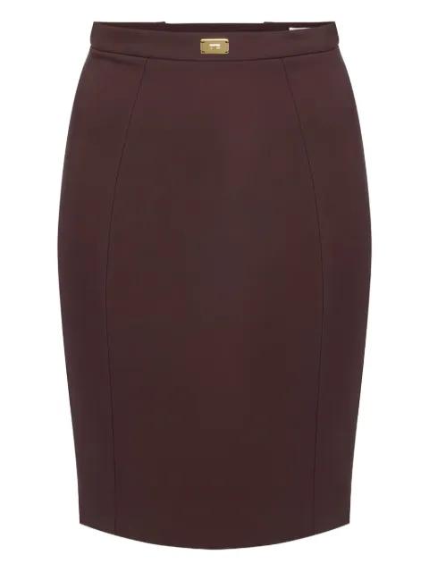 logo-plaque criss-cross skirt by ELISABETTA FRANCHI