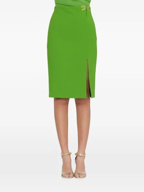 logo-plaque pencil midi skirt by ELISABETTA FRANCHI