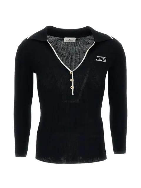logo-plaque ribbed-knit sweater by ELISABETTA FRANCHI