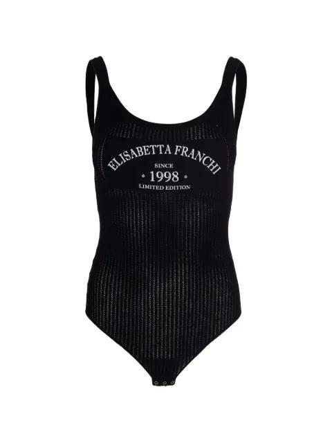 logo-print bodysuit by ELISABETTA FRANCHI