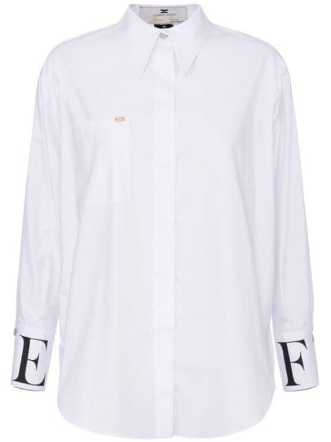 logo-print cotton shirt by ELISABETTA FRANCHI