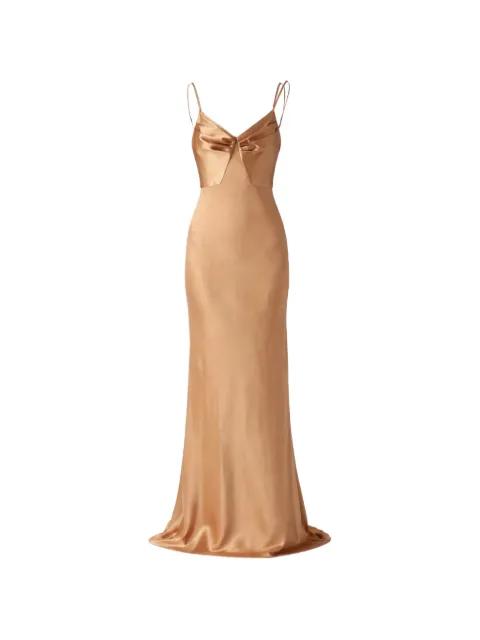 mermaid-silhouette satin maxi dress by ELISABETTA FRANCHI