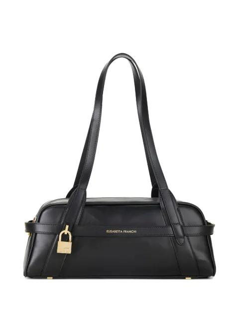 metal-padlock leather shoulder bag by ELISABETTA FRANCHI