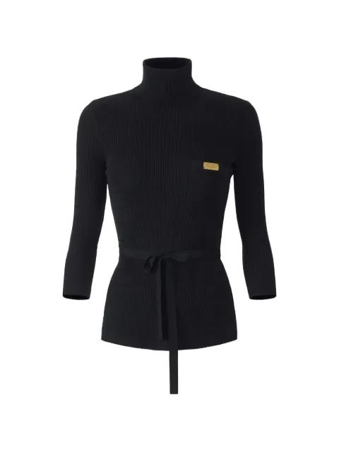 micro-braided open-back sweater by ELISABETTA FRANCHI