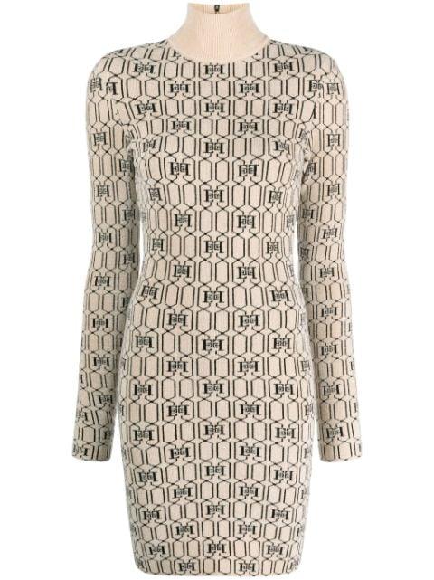 mongram-intarisa knitted minidress by ELISABETTA FRANCHI