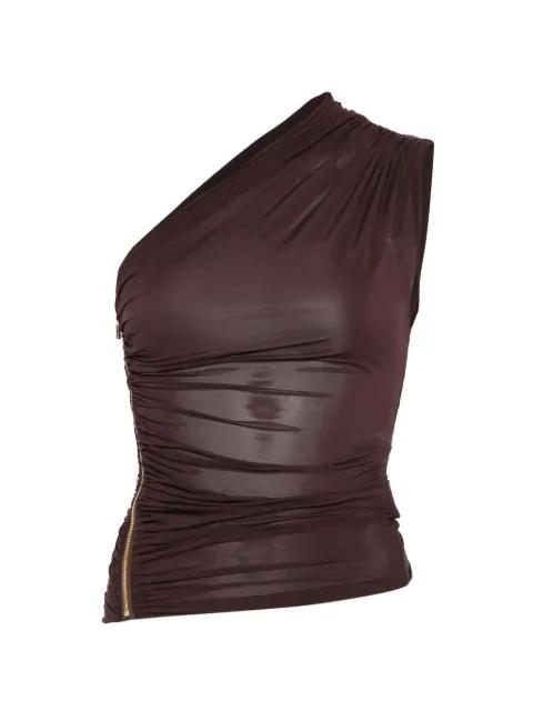 one-shoulder zip top by ELISABETTA FRANCHI